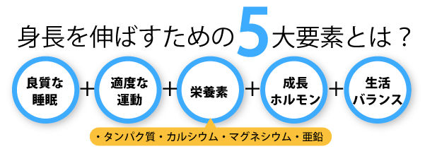 身長を伸ばす5つの要素 健康豆知識